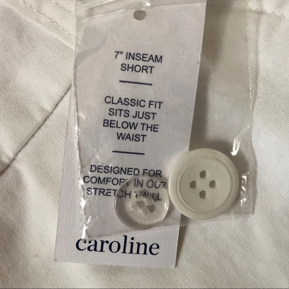 Crown & Ivy Caroline 7” Inseam Shorts Classic Fit Comfort White Size 16 New - Picture 9 of 12